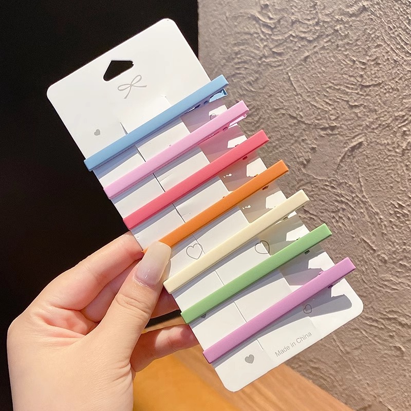 Clip de cabello de color lindos para mujeres bordas laterales frangeas de alta sensación de clip de borde de la frente rotura cabello de boca de pato tocado
