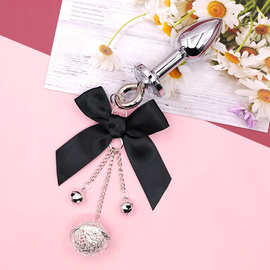 成人蝴蝶结激情铃铛肛塞情趣玩具性感兔子用品性用品女用金属另类