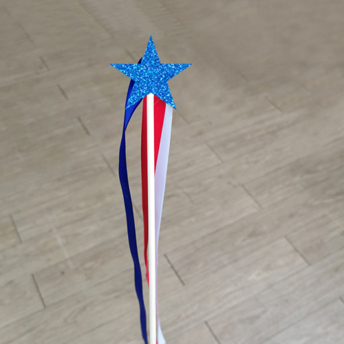 Cross-Border Día DE LA Independencia Americana EE. UU. Bandera cinta de color palo de hadas palo mágico Garland fiesta celebración Decoración