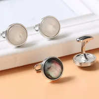 AliExpress Amazon новые круглые запонки с кристаллами бриллиантов модные запонки во французском стиле для пары рубашек