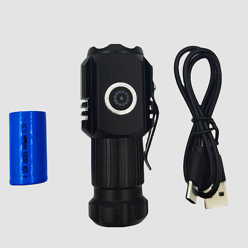 Caliente pequeña pistola de acero fuerte linterna de luz martillo de seguridad del coche linterna de emergencia iluminación al aire libre portátil recargable