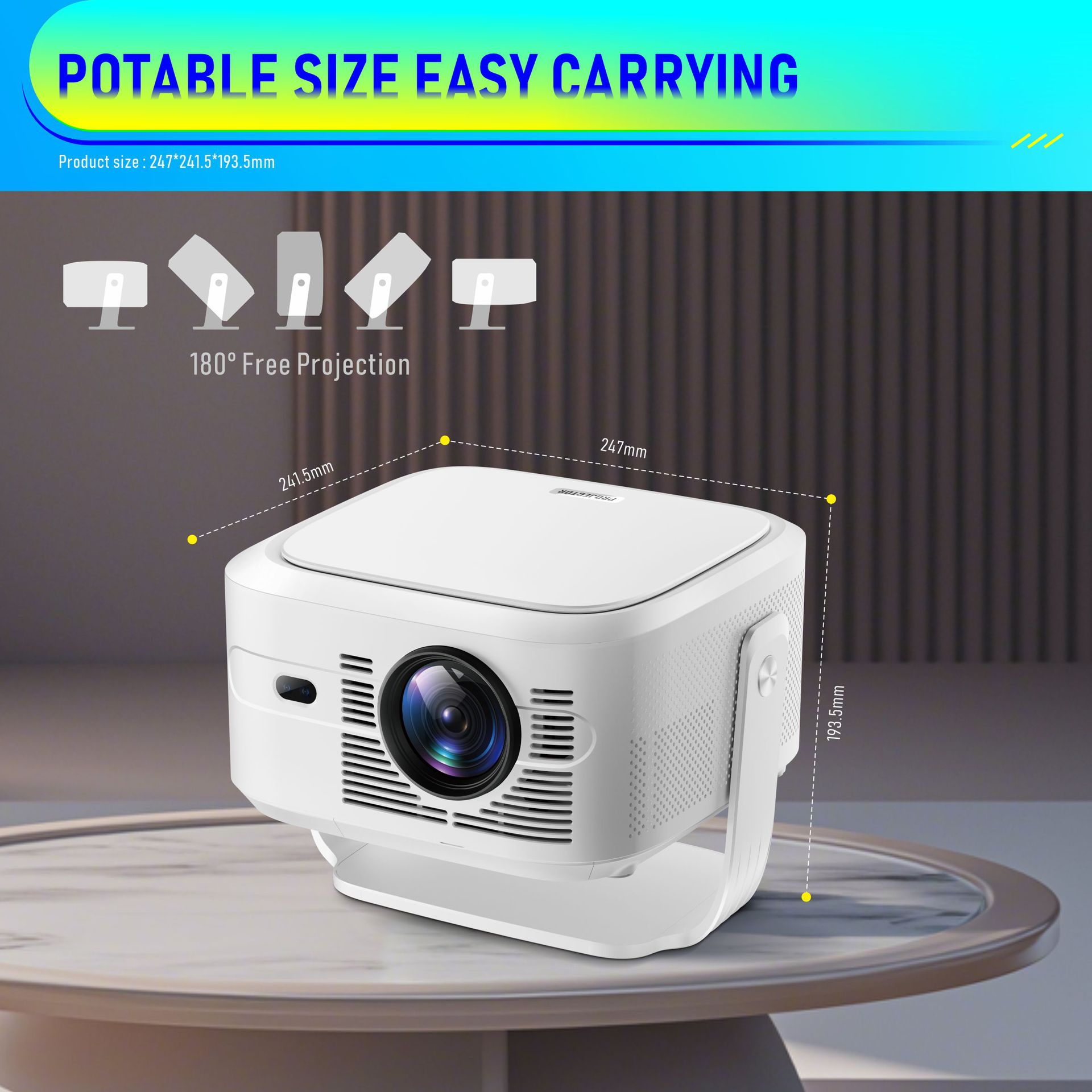 Cinematic Portable Projector — lifestyle view
