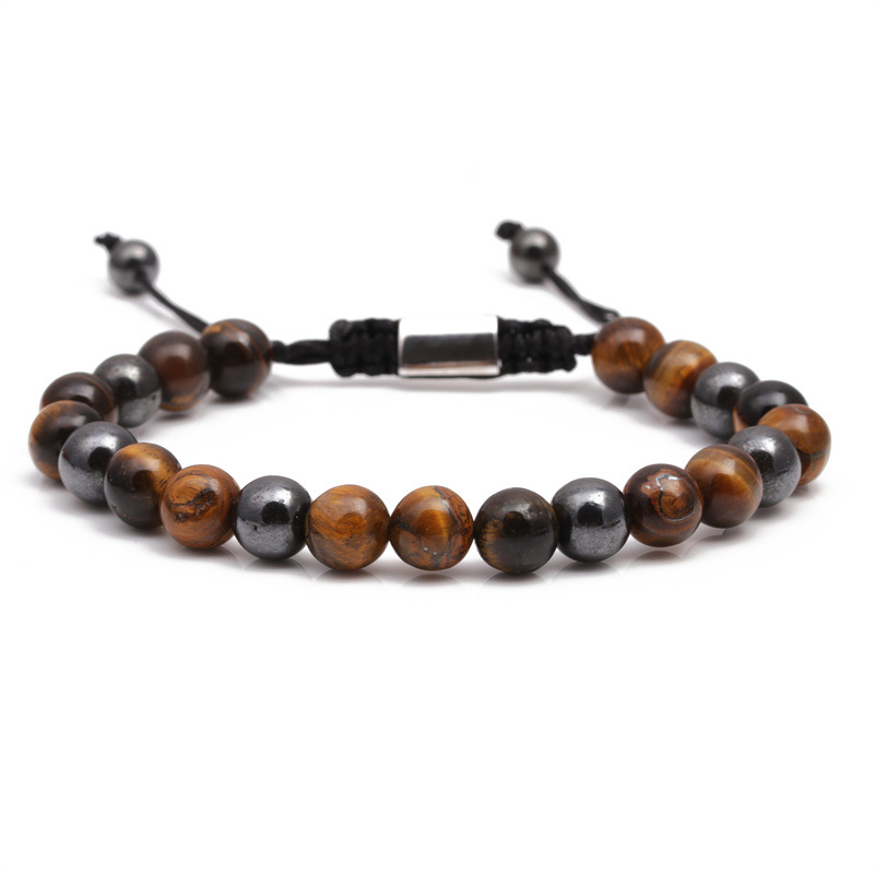 Retro Crown Beaded Artificial Gemstones Bracelets