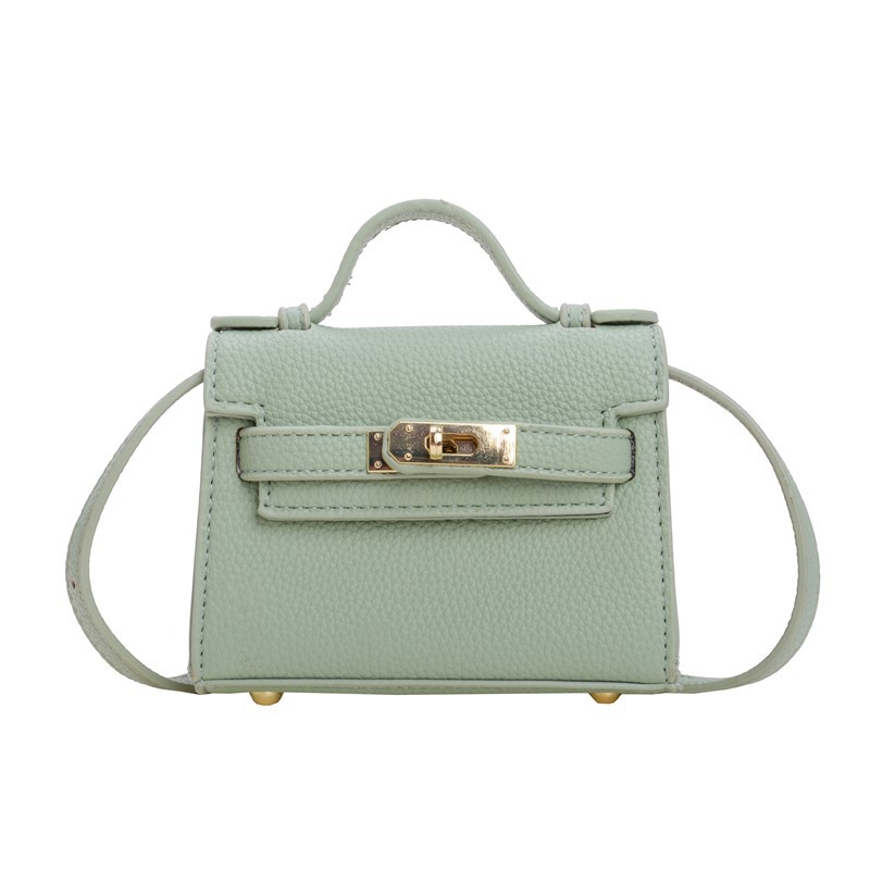 Bolso de hombro para niños y niñas de estilo coreano mini bolso de mensajero para padres e hijos de color sólido simple nuevo monedero con cerradura para niños