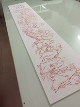 弘一法师李叔同 罗汉卷 书画人物国画描红高清微喷仿古画芯装饰画