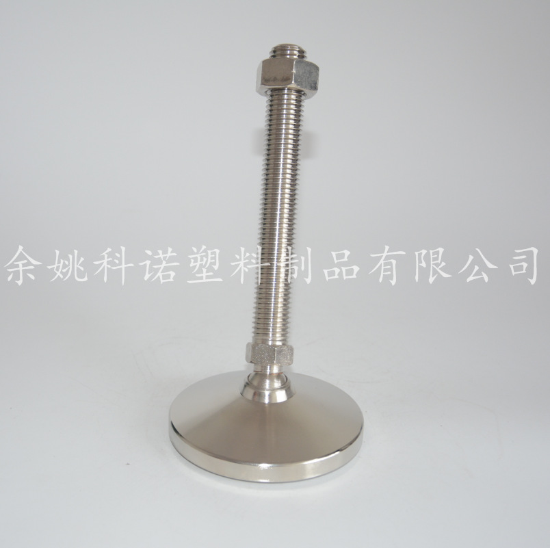 全碳钢万向调节脚,重型机床橡胶减震脚,全金属镀镍重力支撑调整脚