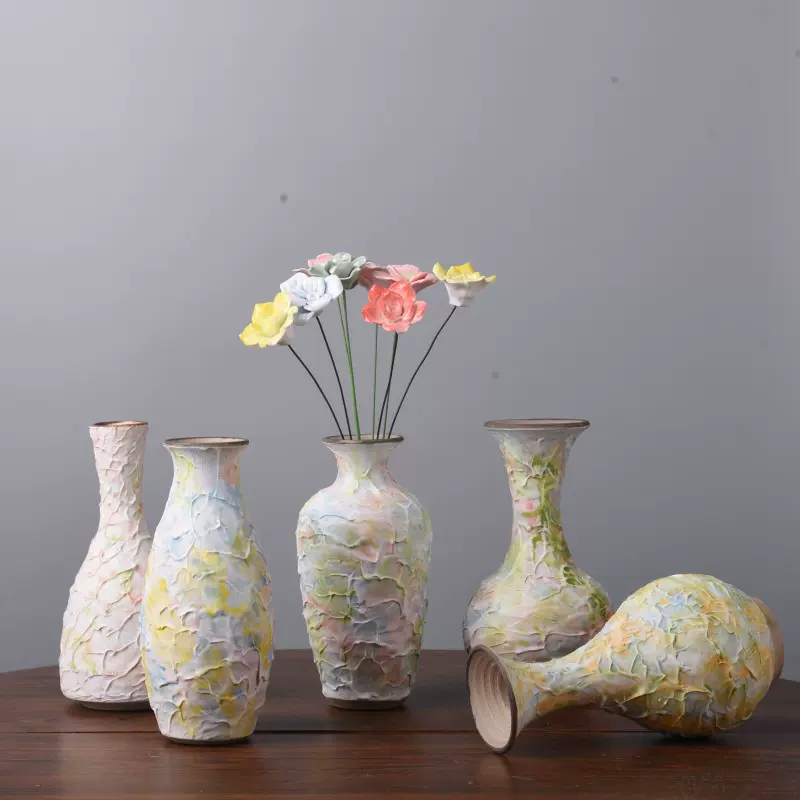 手工冰淇淋花瓶陶瓷摆件网红同款ins风家居时尚摆件创意花器礼物