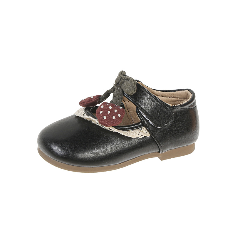 Zapatos de princesa de niñas de encaje zapatos de cuero 2026 nuevos niños Mary Zhenzhao boca simple zapatos de bebé zapatos de beans image 6