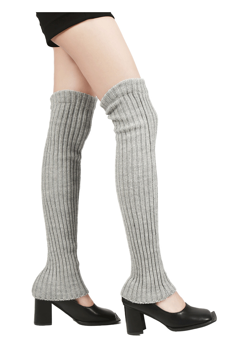 Beinwärmer Gestrickte Warme Yoga-Socken Für Frauen Frühlingssport Über Dem Knie Leggings_voghion.com
