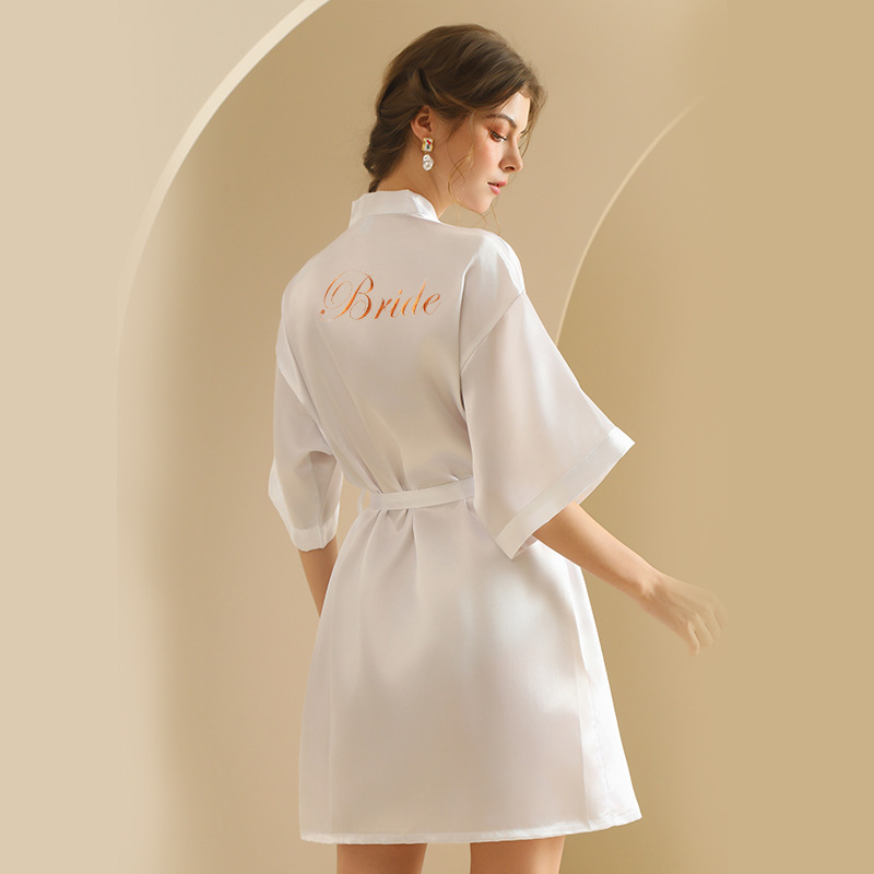 Cross-Border Bride Robe, Morning Robe, Women's Nightgown, Wedding Makeup, Bridesmaid Group, Wedding Kimono, Bathrobe Cross-Border Bride Robe, Morning Robe, Women's Nightgown, Wedding Makeup, Bridesmaid Group, Wedding Kimono, Bathrobe