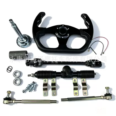 Steering wheel kart accessories: racing steering - black