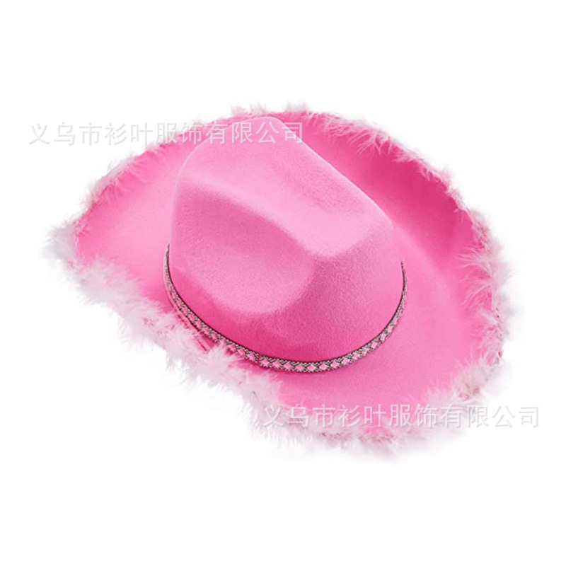White colored denim velvet hat, (Physicals)