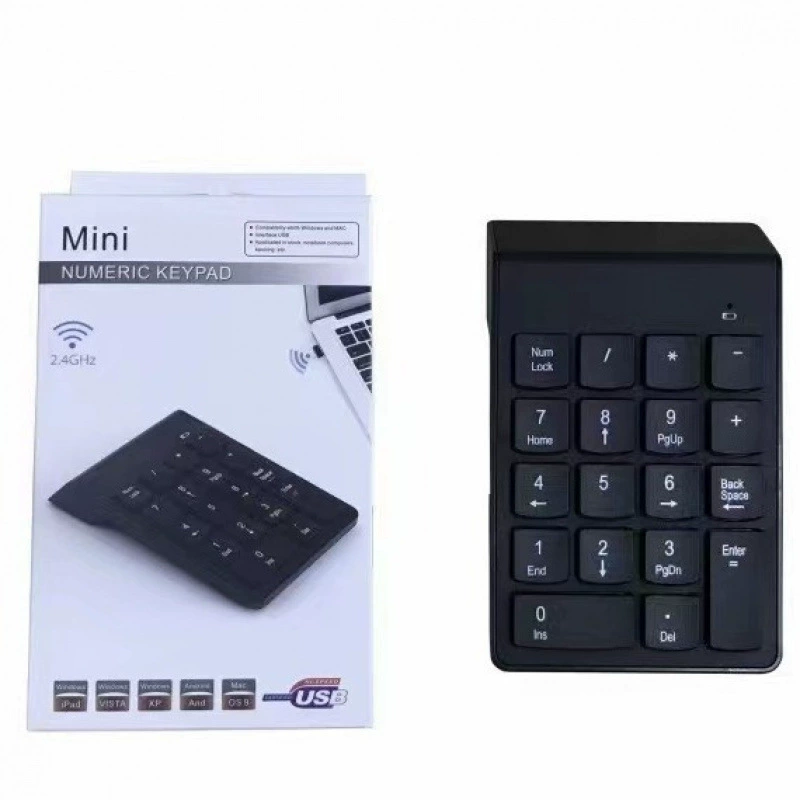 Factory 2.4G Wireless Numeric Keyboard Financial Accounting Numeric Mini Keyboard Wireless Financial Office Keyboard