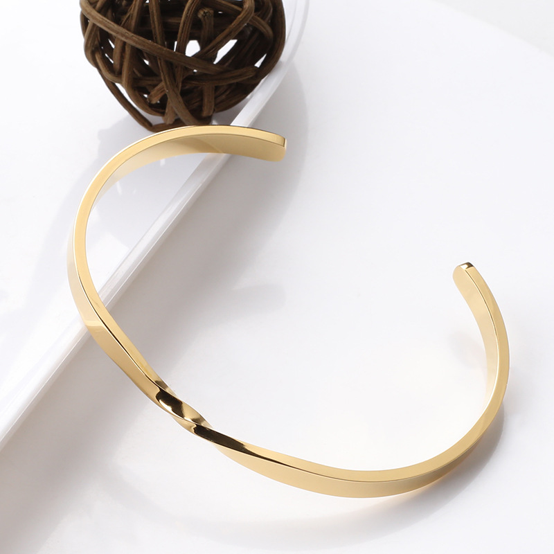 25g Weight Bangle Classification 304 Stainless Steel, Titanium Steel Chain Material Daily Occasion 304 Stainless Steel Material Color Block Pattern All Seasons Season Women's Gender Mixed Metal, Plating Design Streetwear Style Streetwear Color Block 304 Stainless Steel Bangle In Bulk 6