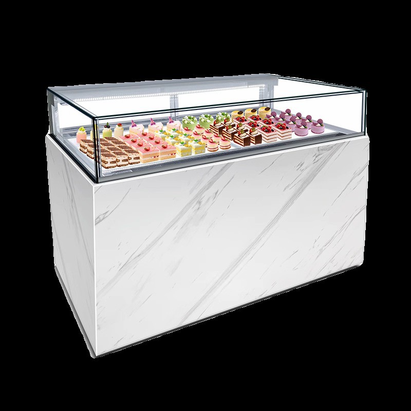 全景直角蛋糕柜燕窝西点冷藏商用保鲜甜品抽屉柜鱼翅巧克力展示柜