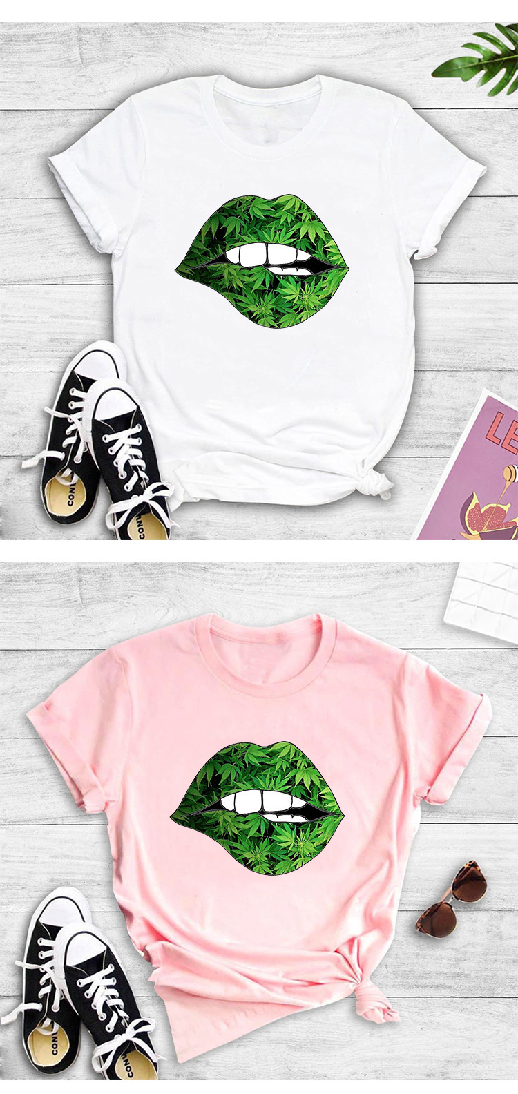 forest lips printed T-shirt NSYIC58778