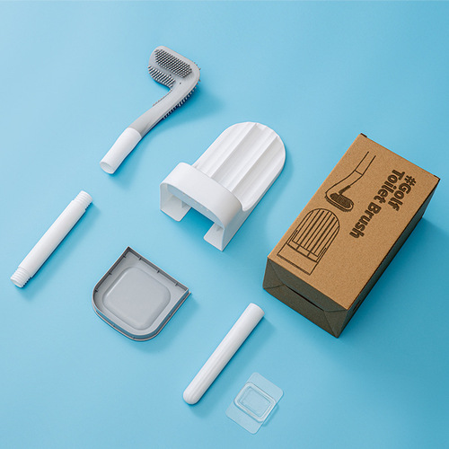 Xiangjia Golf Toilet Brush Wholesale Soft Glue No Dead Angle Detachable Long Handle Brush Leak-proof Base Toilet Cleaning Brush