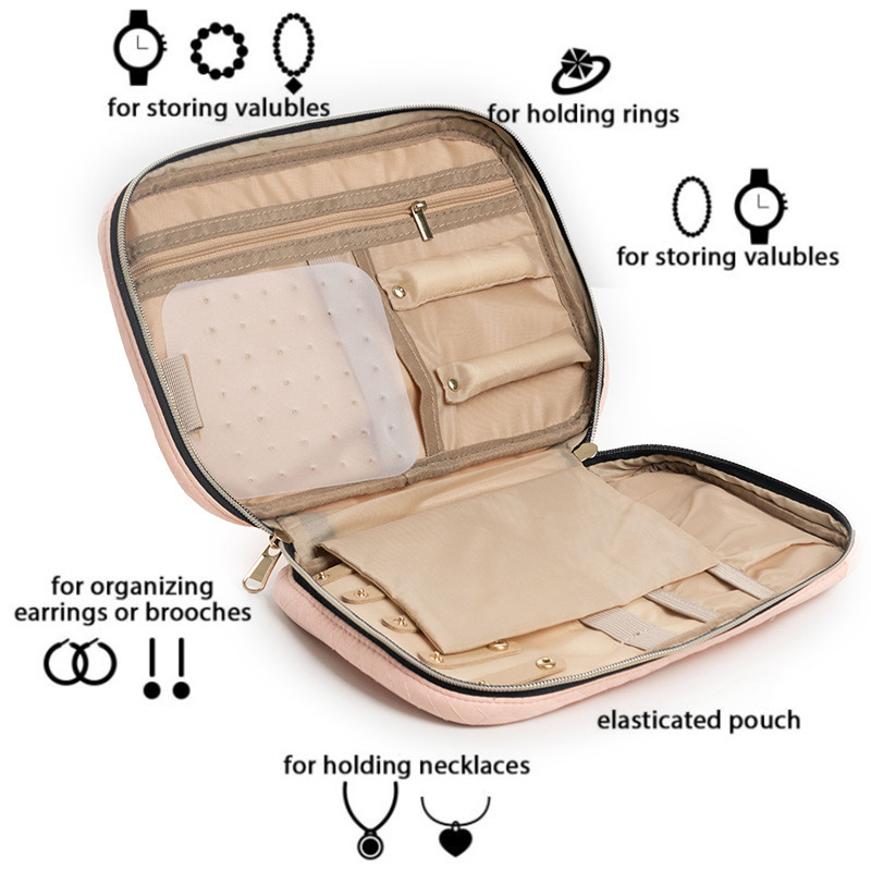 Fábrica al por mayor Amazon nueva bolsa de joyas de moda europea y americana caja de joyas de viaje