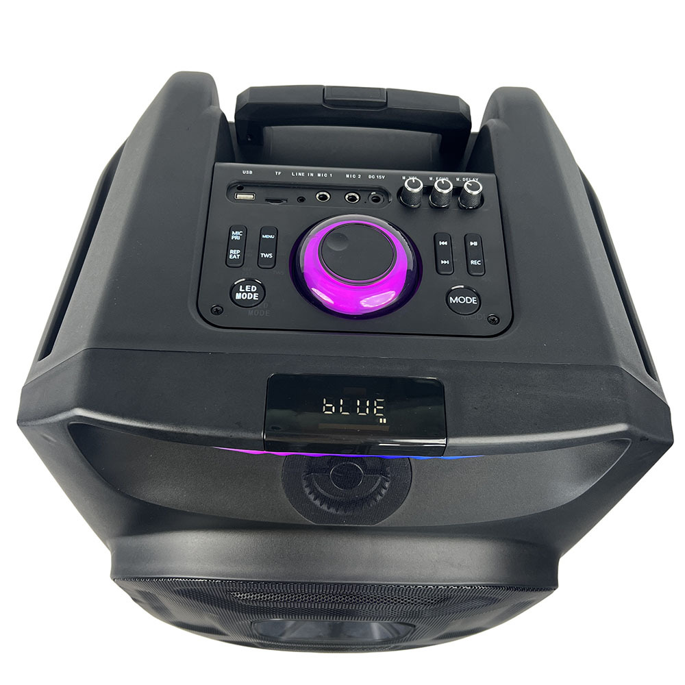 Fábrica de exportación directa de 15 pulgadas 80W barra de tracción portable altavoz gran micrófono inalámbrico
