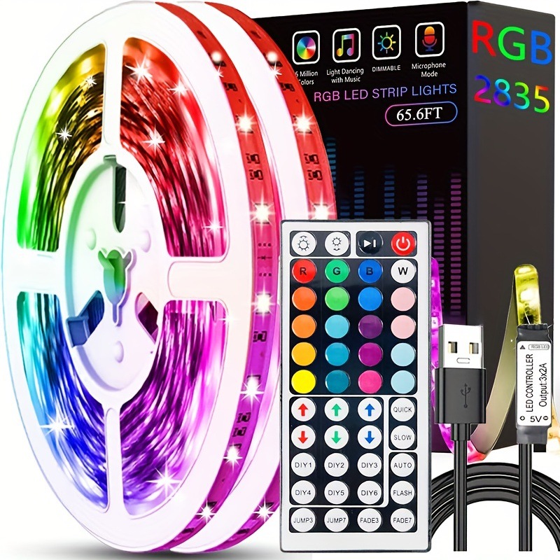 Temu caliente RGB infrarrojo 44 controlador clave noche Luz Decoración salón FIESTA DE Navidad dormitorio luz de la noche