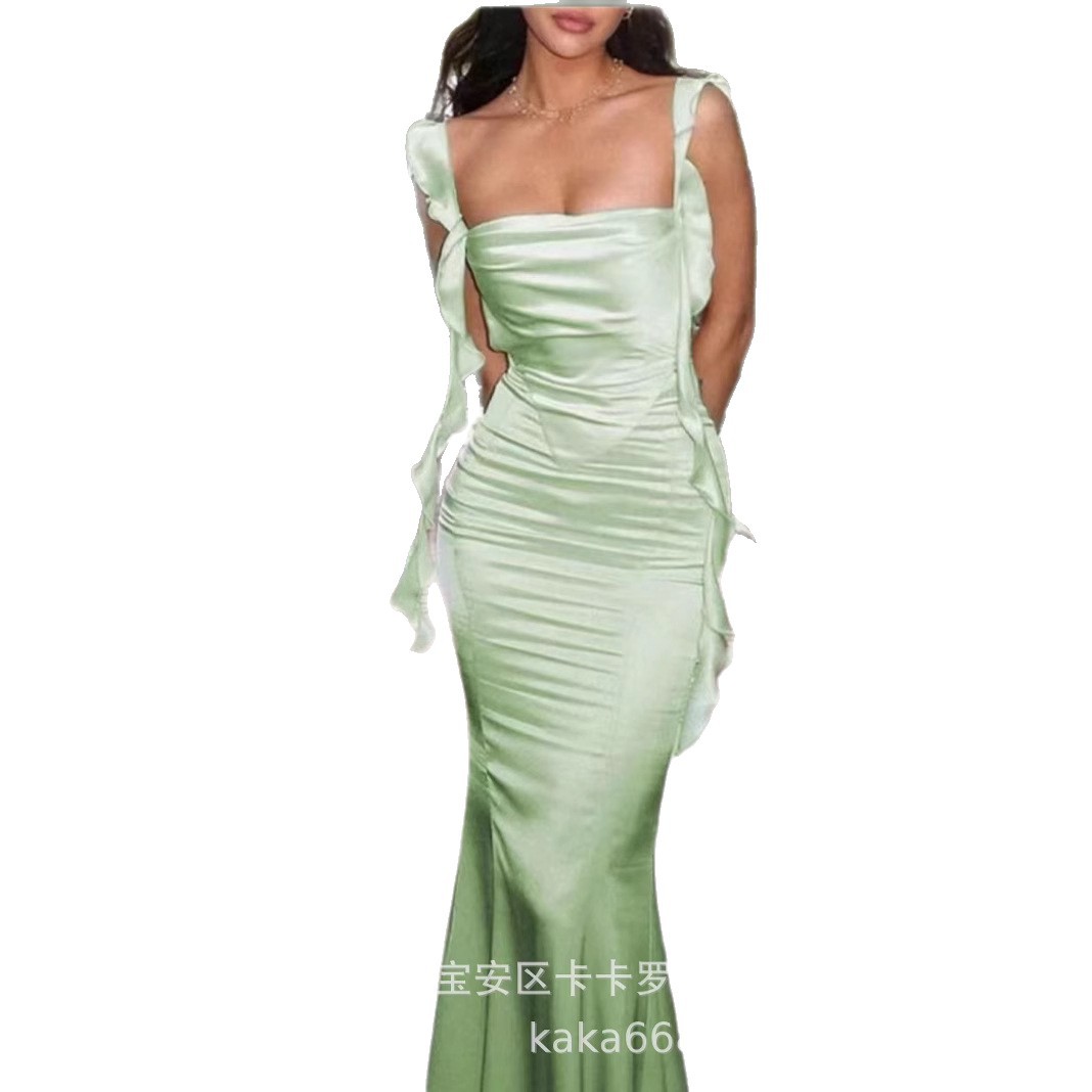 Xiyin ropa de mujer shein comercio exterior transfronterizo nuevo precio especial de liberación de la cabina de la espalda 2024 vestido final de la liberación