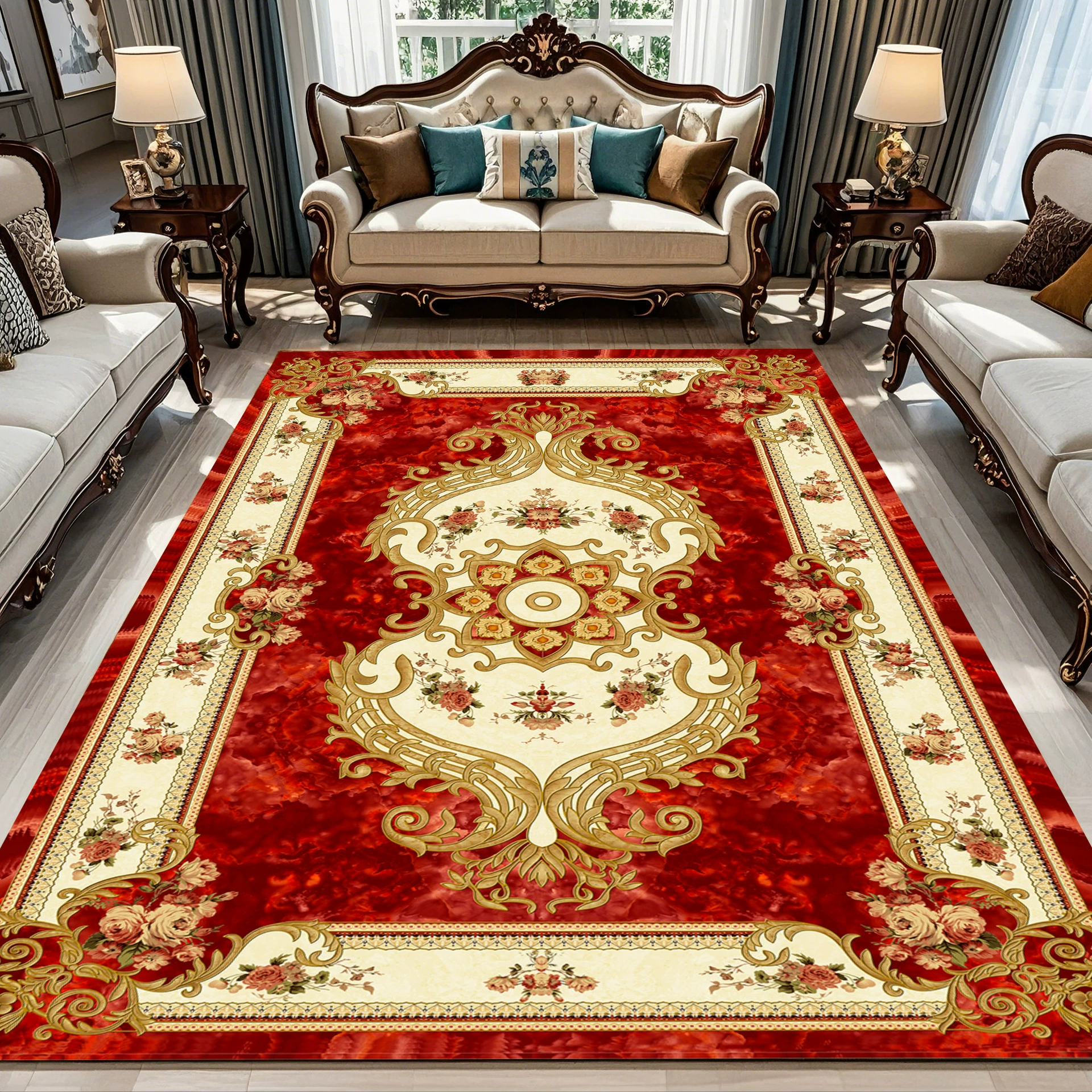 Трансграничная европейская домашняя гостиная журнальный столик ковер ретро богемный спальня песок диван-кровать износостойкий противоскользящие коврики