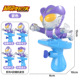 The flying hero (purple) 4 supermen are randomly distributed
