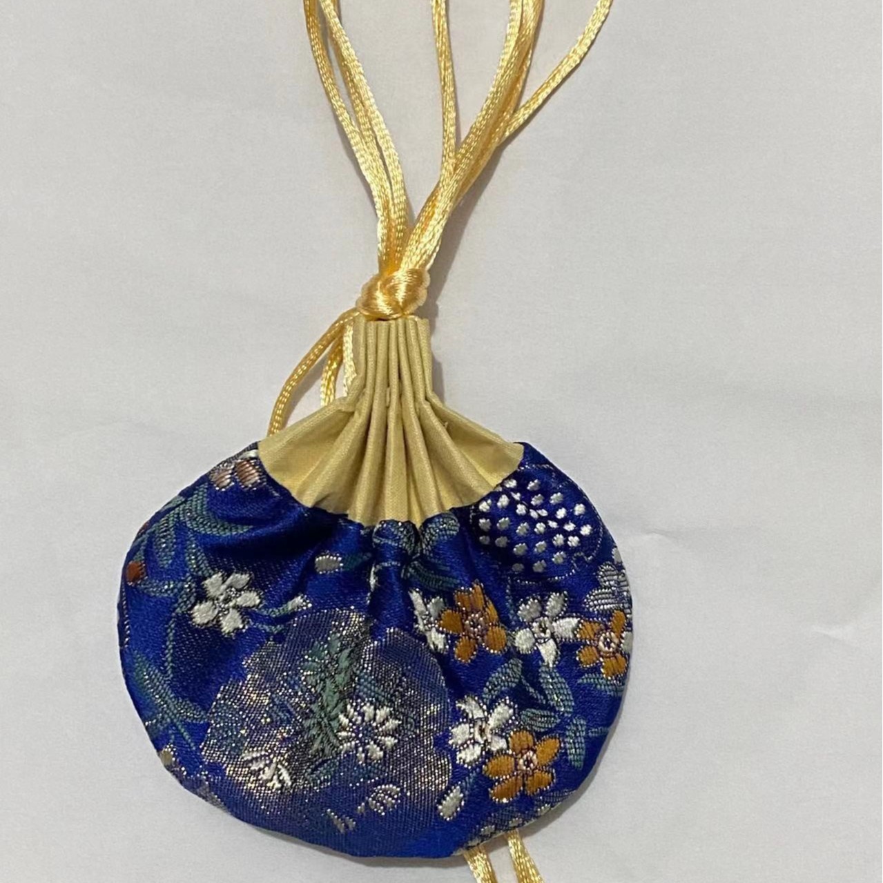 Gold palace tassel style sapphire blue [empty bag]