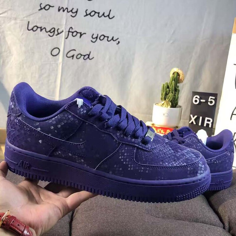 Putian Pure Original Kobe Bryant Air Force Sneakers Af1 Purple Snake Pattern Mamba Casual Shoes Men's and Women's Fashion Trendy Sports Shoes