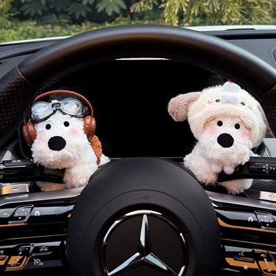 Car ornaments Car Dashboard Decoration Car Wiper - puppy-suit-west-highland-motorcycle-west-highland