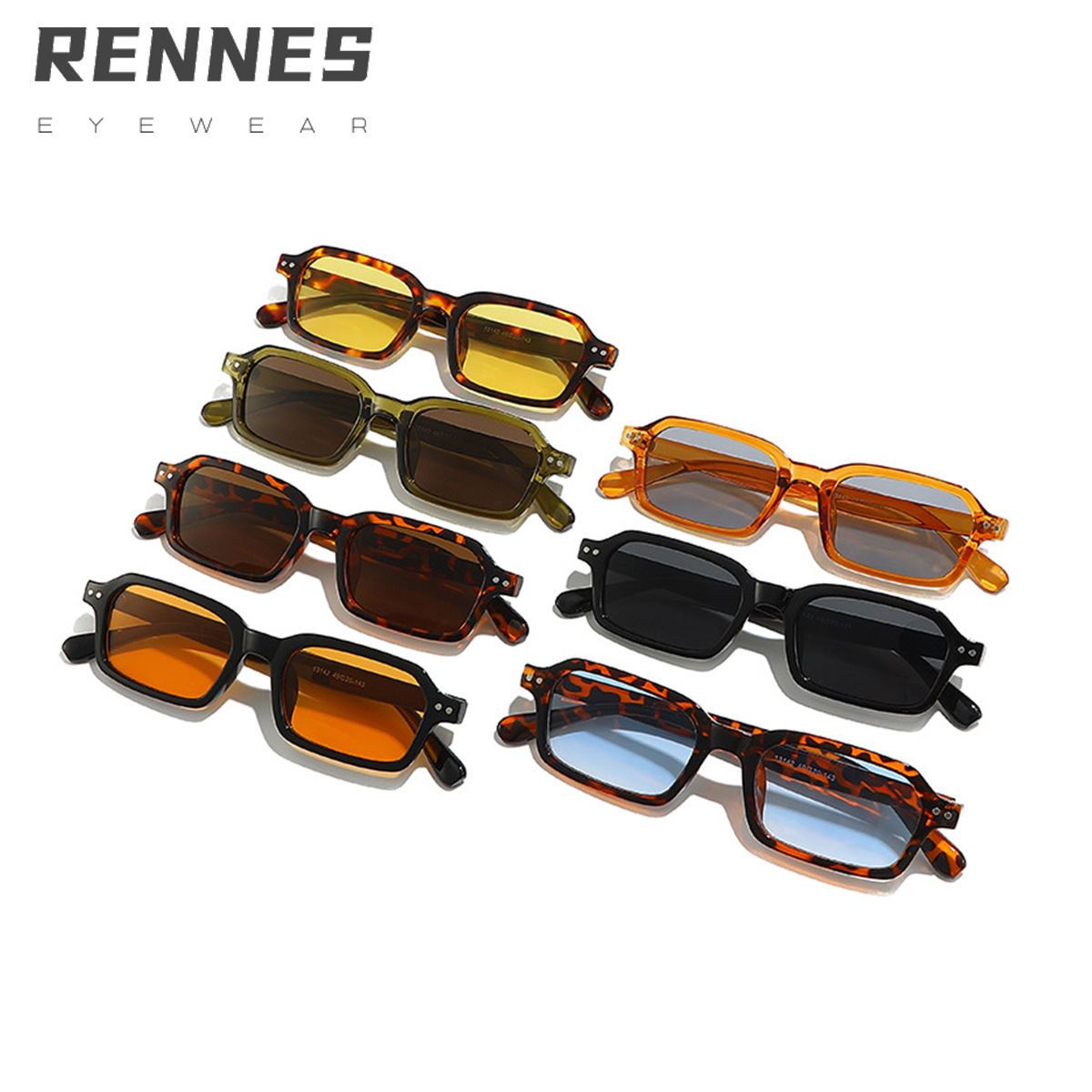 2025 nueva versión coreana de gafas de sol de moda rectangulares con montura pequeña, gafas de sol para viajar, gafas ligeras para hombres y mujeres
