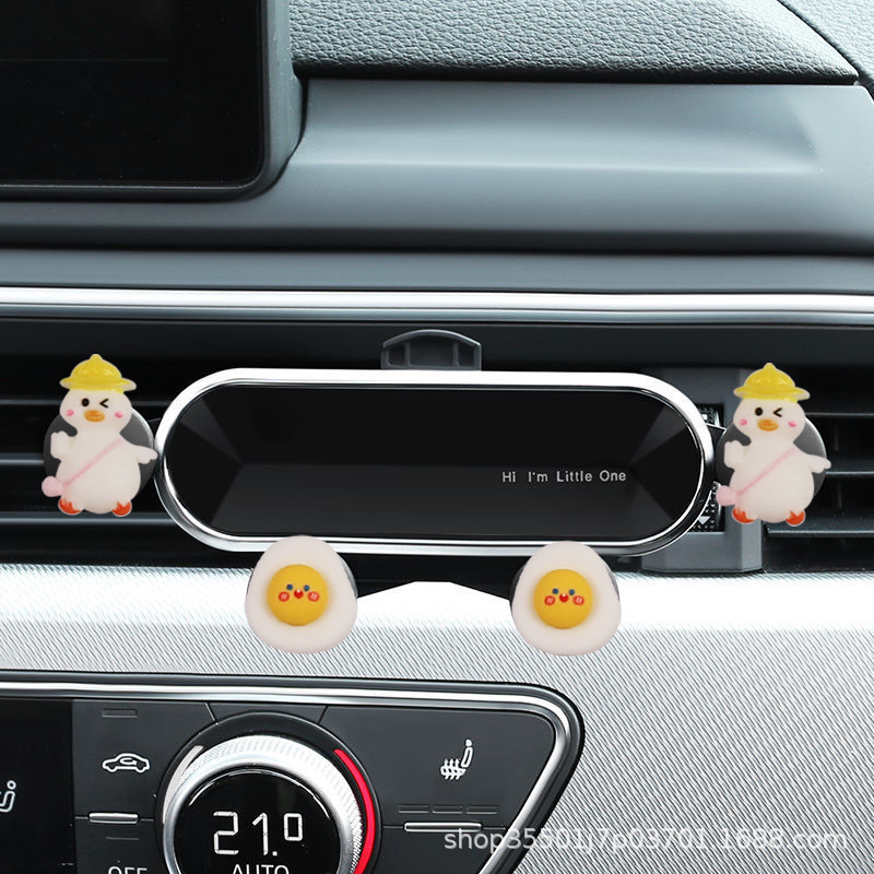 Coche soporte de teléfono móvil coche de navegación 2023 nuevo lindo conejo coche salida de aire coche soporte fijo marco