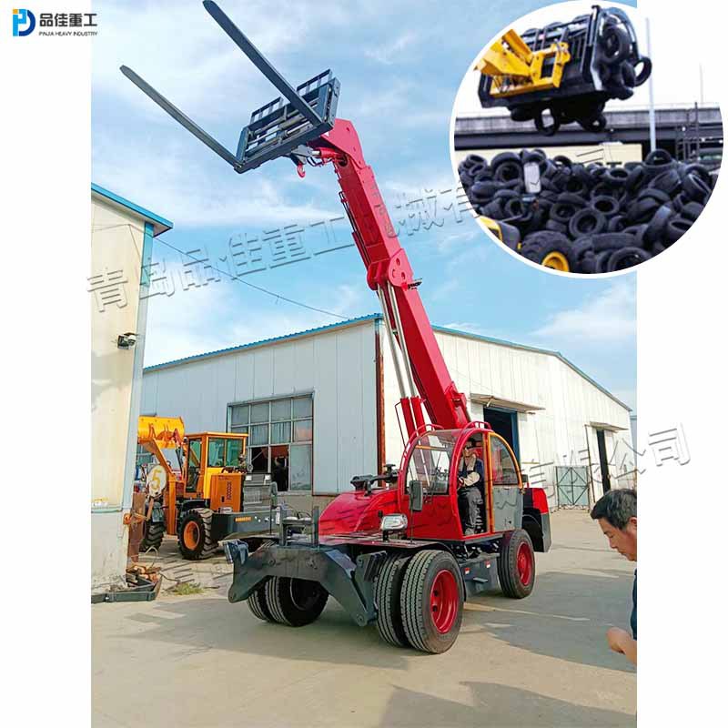 集装箱伸缩卸货臂叉装车 多用途木叉雪铲货叉 木材厂运输木材叉车