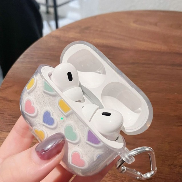 Чехол для наушников AirPods 4/Pro/3/2 с принтом и карабином