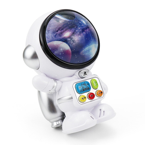 Astronaut disc story machine children's early education puzzle astronaut light music robot male and female baby gift