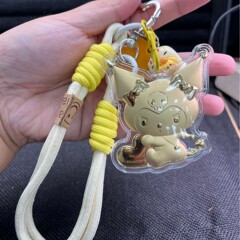 純金 20mg 愛のクロミキーホルダークリエイティブペンダント人気漫画卸売車携帯電話ペンダント