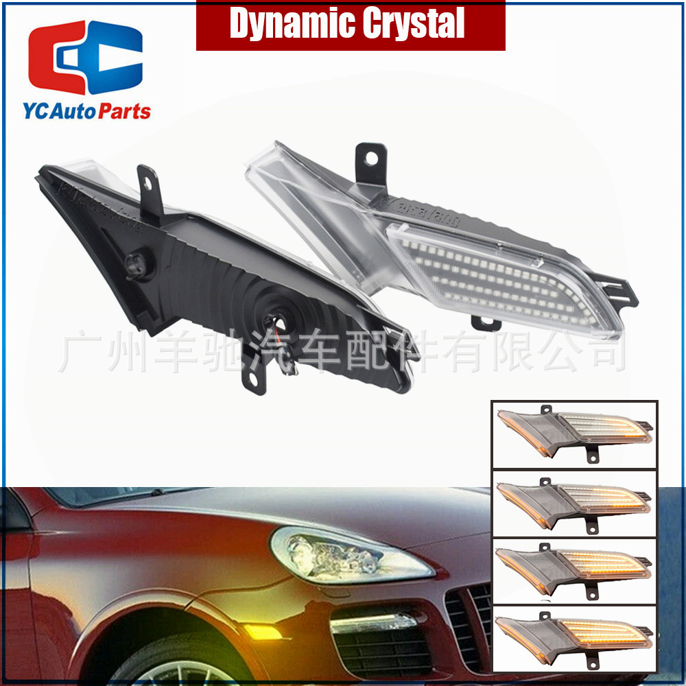 Para Porsche 957 967 07-10 LED amarillo luz lateral luz señal de giro