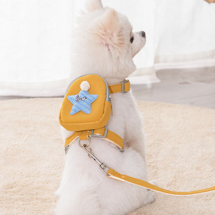 Dog Leash Chest Strap Backpack Dog Leash Chest Back Dog Chain Cat Leash Small Dog Teddy Dog Pet Supplies
