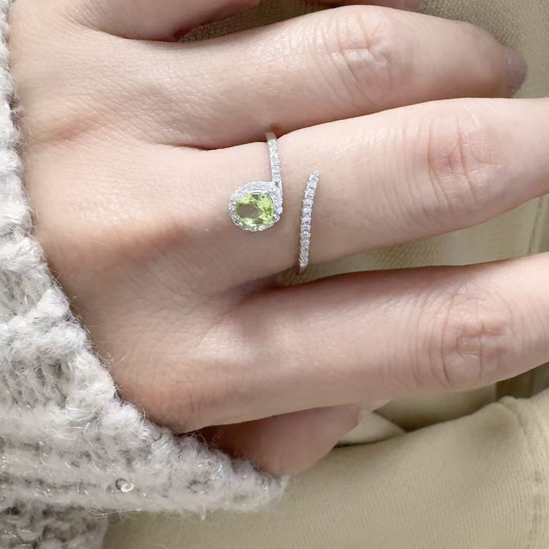 Daily, Party Occasion 1 Piece 925 Sterling Silver Sapphire Geometric Gem September Birthstone Sapphire Zircon Open Rings Rings