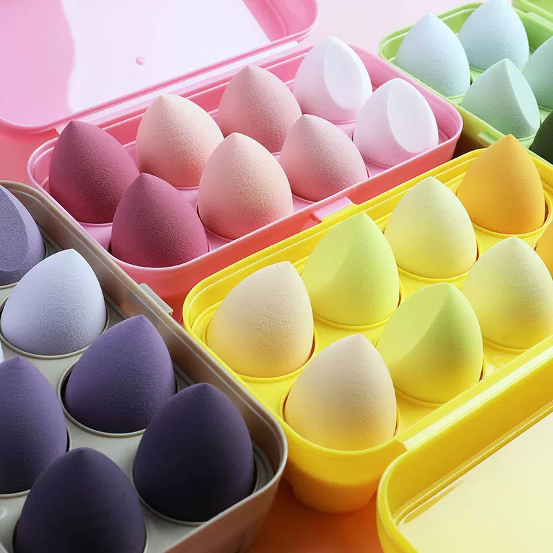 Набор спонжей Beauty Egg, спонжи-осьминог на воздушной подушке в форме тыквы для влажного и сухого применения, наборы 4/8 шт.