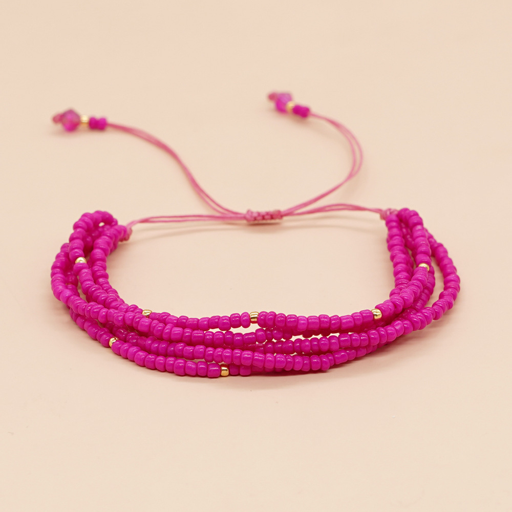 1 Piece Simple Style Solid Color Glass/colored Glaze Women's Bracelets display picture 4