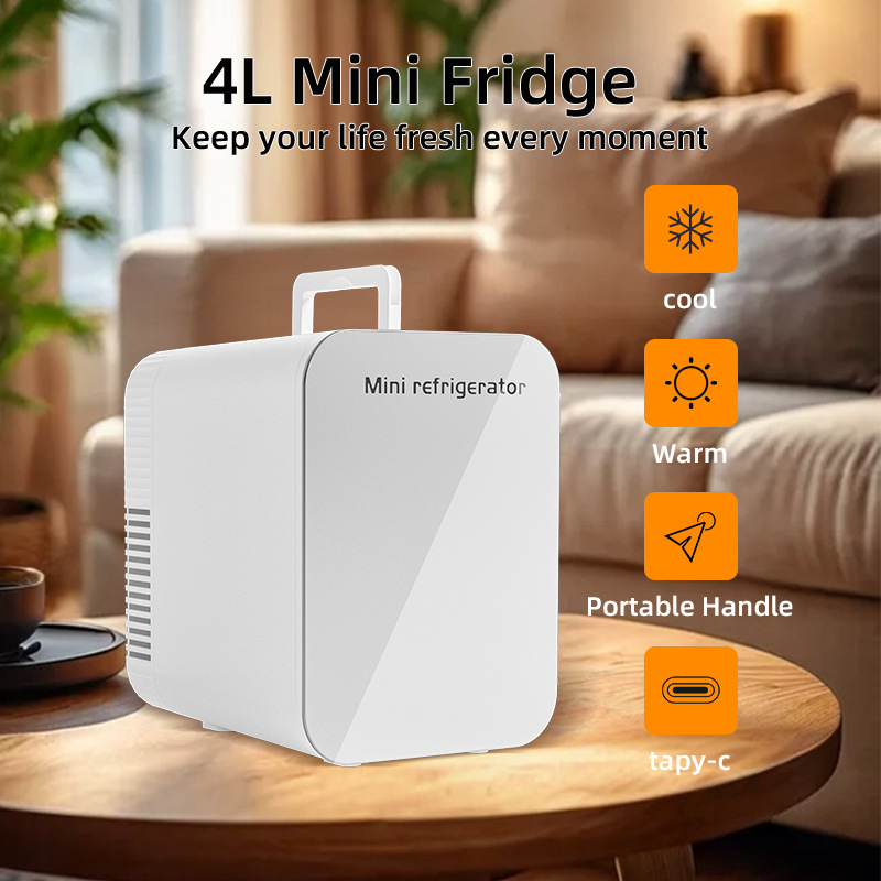 4L USB Model Export Cross-Border Foreign Trade Single-Door Refrigerator Household Refrigerator Hotel Mini Refrigerator Car Portable