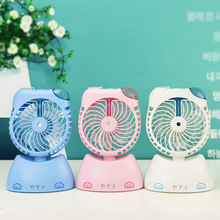 招财猫小型学生宿舍迷你usb可充电式喷雾风扇空调制冷加湿器电扇