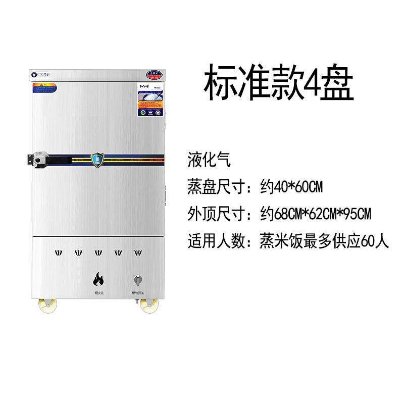 Ahorro de energía arroz al vapor de gas vapor de gas vapor de gas natural vapor de arroz comercial máquina de pan al vapor de arroz vapor eléctrico de doble propósito vapor de arroz