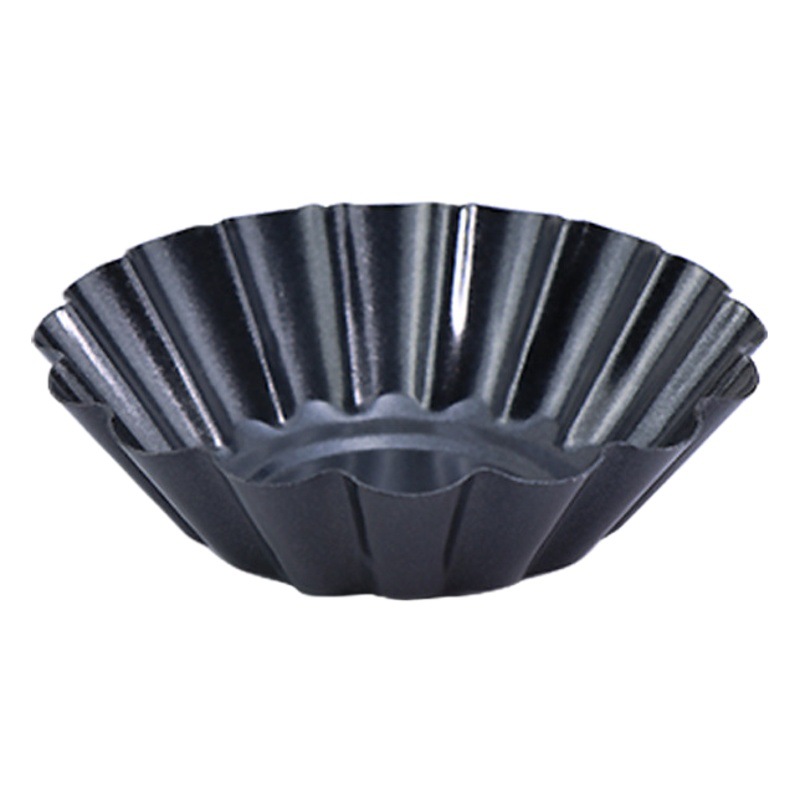 Wholesale Carbon Steel Non-Stick Egg Tart Mold Bowl Cake Pudding Chrysanthemum Cup Portuguese Tart Mold High Temperature Baking Utensils 3inch