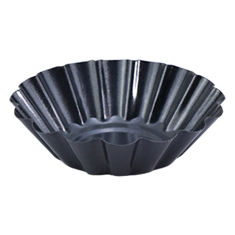 Оптовая продажа из углеродистой стали с антипригарным покрытием форма для яичного пирога милостыня торт пудинг Хризантема лампа португальская Форма для пирога высокотемпературная посуда для выпечки 3 дюйма