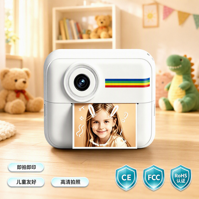 Cross-Border Children's Instant Camera with Instant Printing, High-Definition Dual Camera, Capable of Taking Photos and Videos, Small Instant Camera Cross-Border Children's Instant Camera with Instant Printing, High-Definition Dual Camera, Capable of Taking Photos and Videos, Small Instant Camera