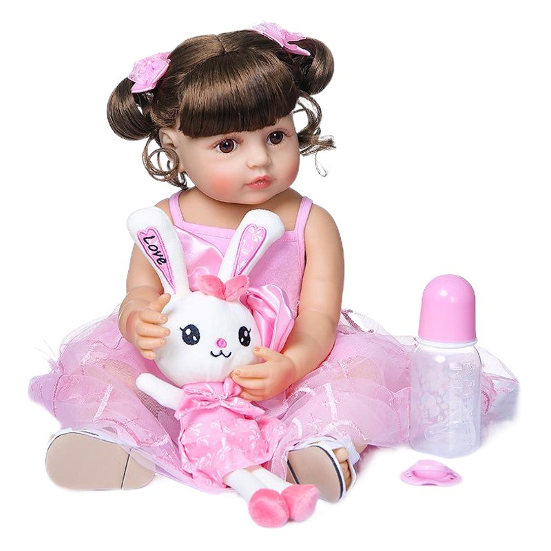 NPK genuino 55CM pegamento completo puede entrar en el agua simulación bebé renacido muñeca Amazon transfronterizo suministro de una sola pieza de entrega
