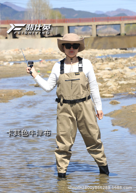 超薄型タスロンナイロン、強力で耐摩耗性のワンピースウェーダー、ルアーフィッシングパンツ、防水加工品|undefined