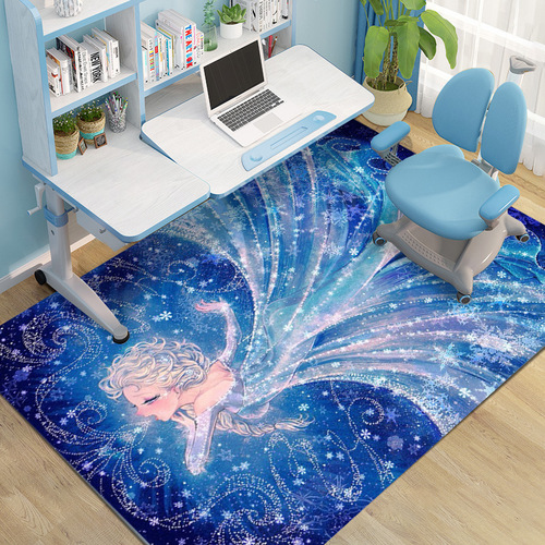 Cartoon Frozen Carpet Princess Elsa Girls Bedroom Living Room Full Carpet Tatami Bedside Blanket